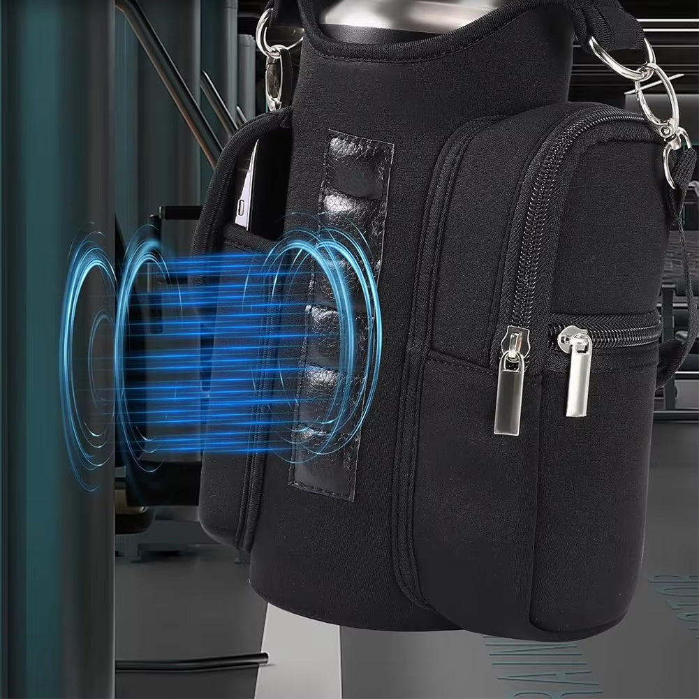 Magnetic Gym Bag Crossbody Water Bottle Pouch Phone Holder Sling Bag for Men Women Fitness Travel Sports
