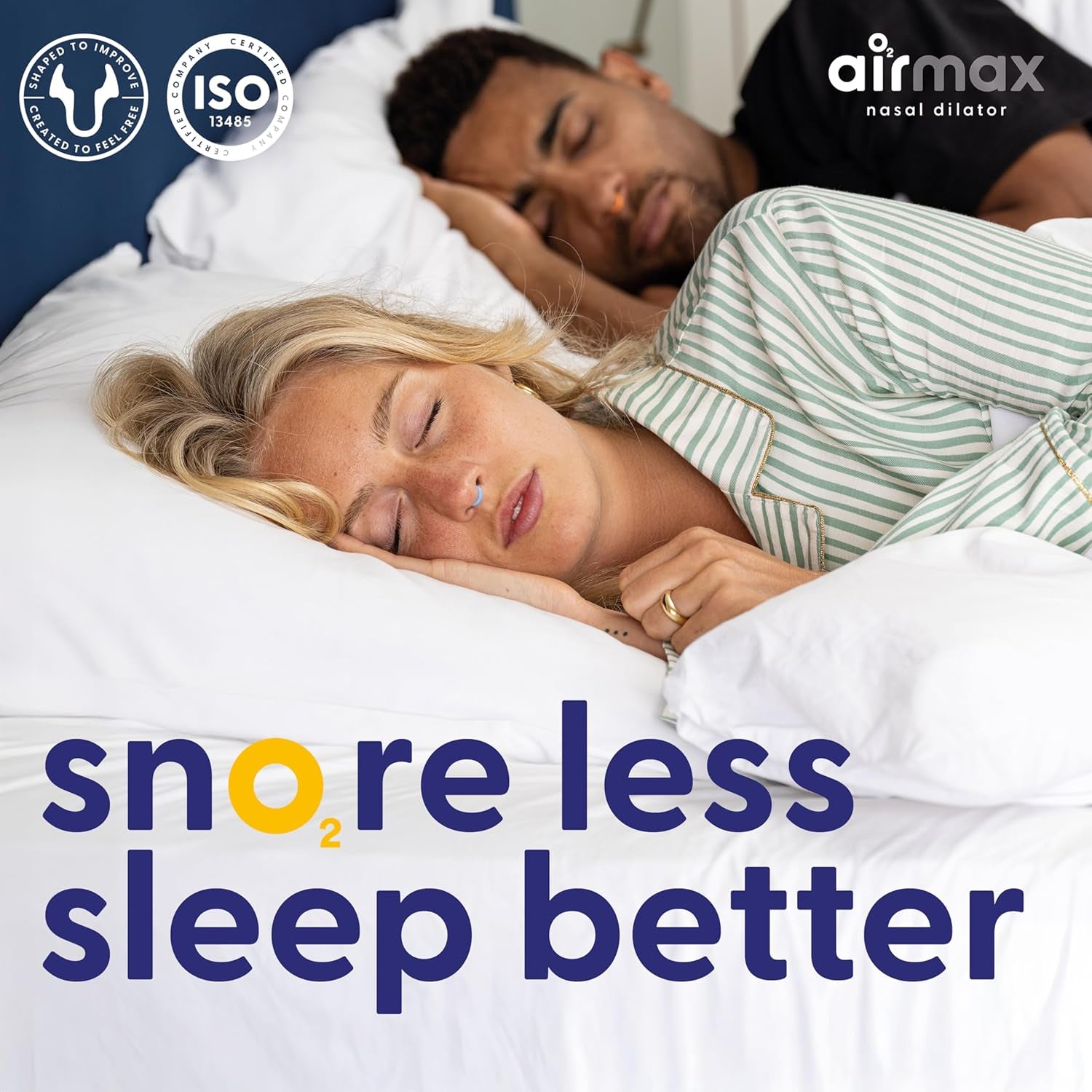 Nasal Dilators Trial Pack - anti Snoring Devices - 76% More Airflow for Better Breathing & against Nasal Congestion - Guaranteed Fit (1X Small & 1X Medium) - Reusable