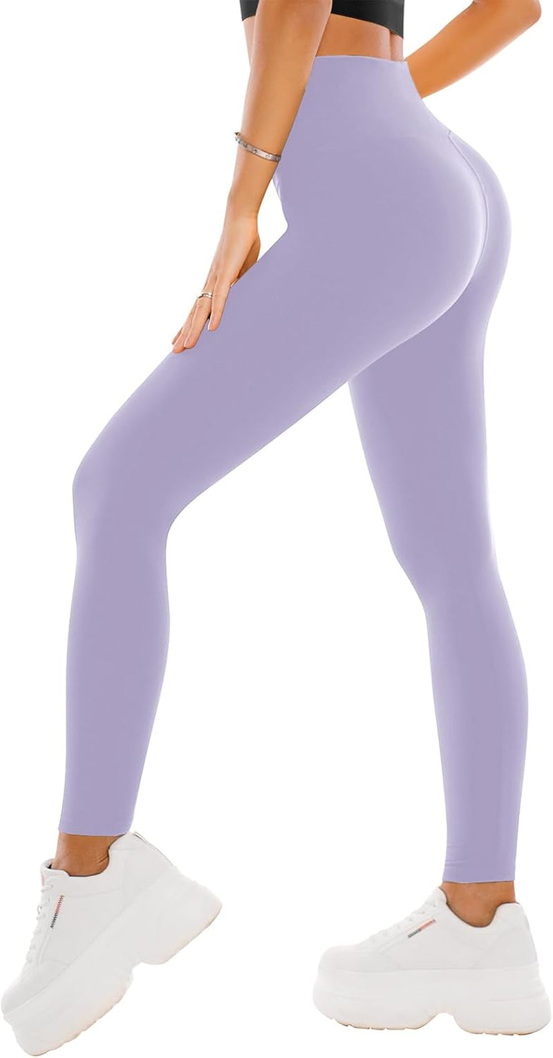 High Waisted Leggings for Women - Full Length Capri Buttery Soft Yoga Pants for Workout Athletic