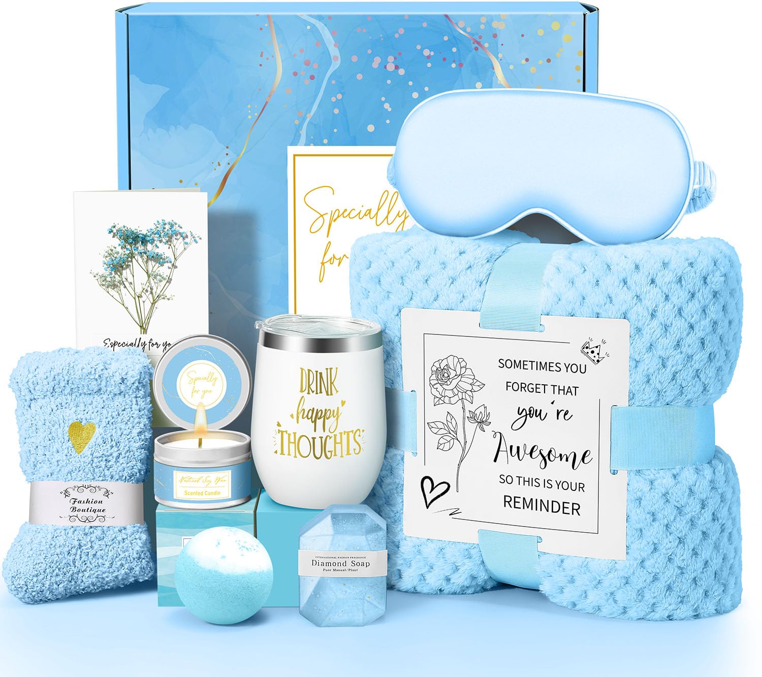 Valentines Day Gifts for Her Women Daughter Girlfriend Wife, Happy Birthday Gifts for Women Mom Her Friend Sister Wife Grandma, Self Care Gift Get Well Relaxing Spa Galentines Day Gift Basket Set