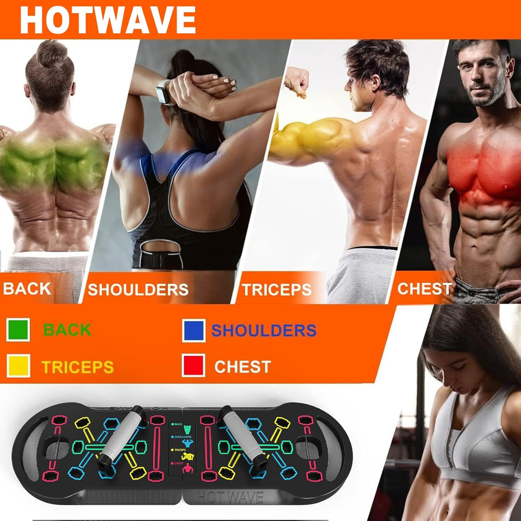 Push up Board Fitness, Portable Foldable 20 in 1 Push up Bar at Home Gym, Pushup Handles for Floor. Professional Strength Training Equipment for Man and Women,Patent Pending