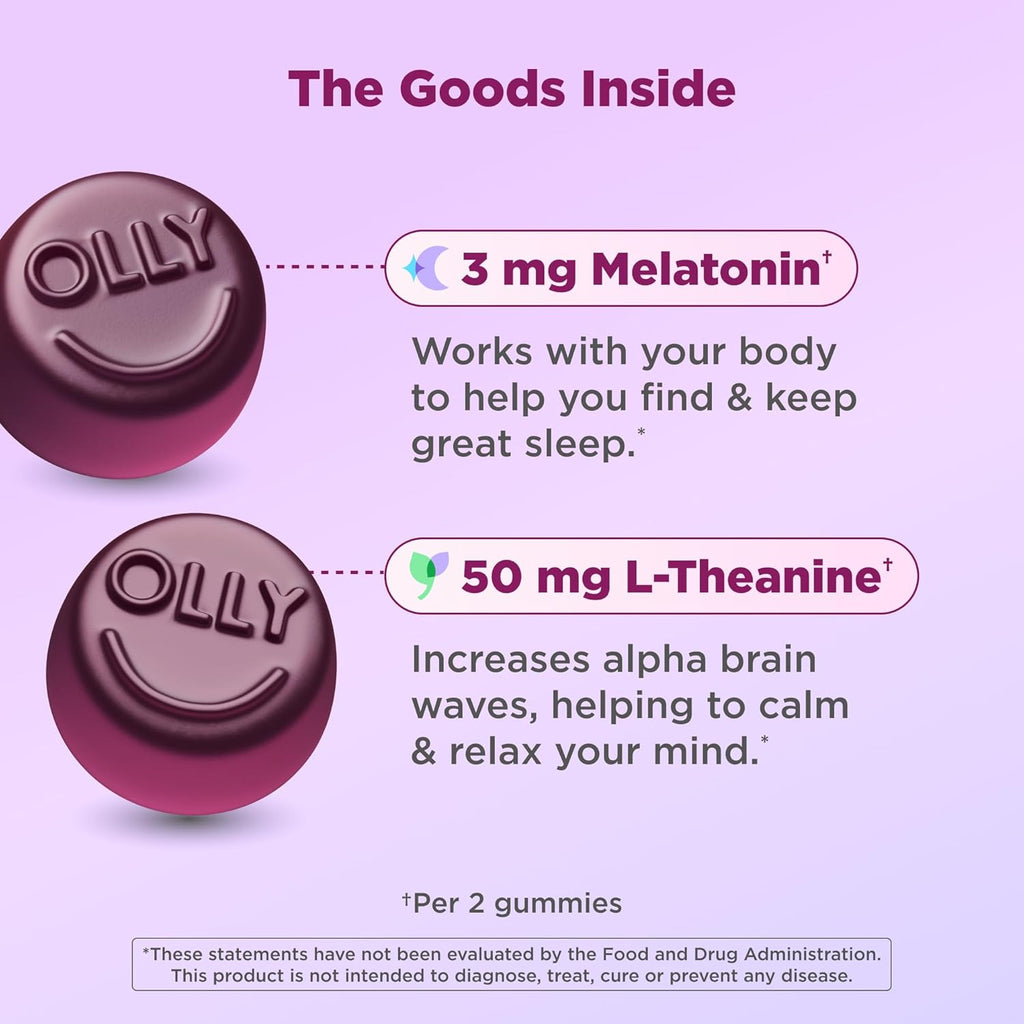 Restful Sleep Gummy Supplement with Melatonin & L-Theanine Chamomile, Blackberry Zen, 50 Gummies (25 Day Supply) Supports a Healthy Sleep Cycle* (Packaging May Vary)