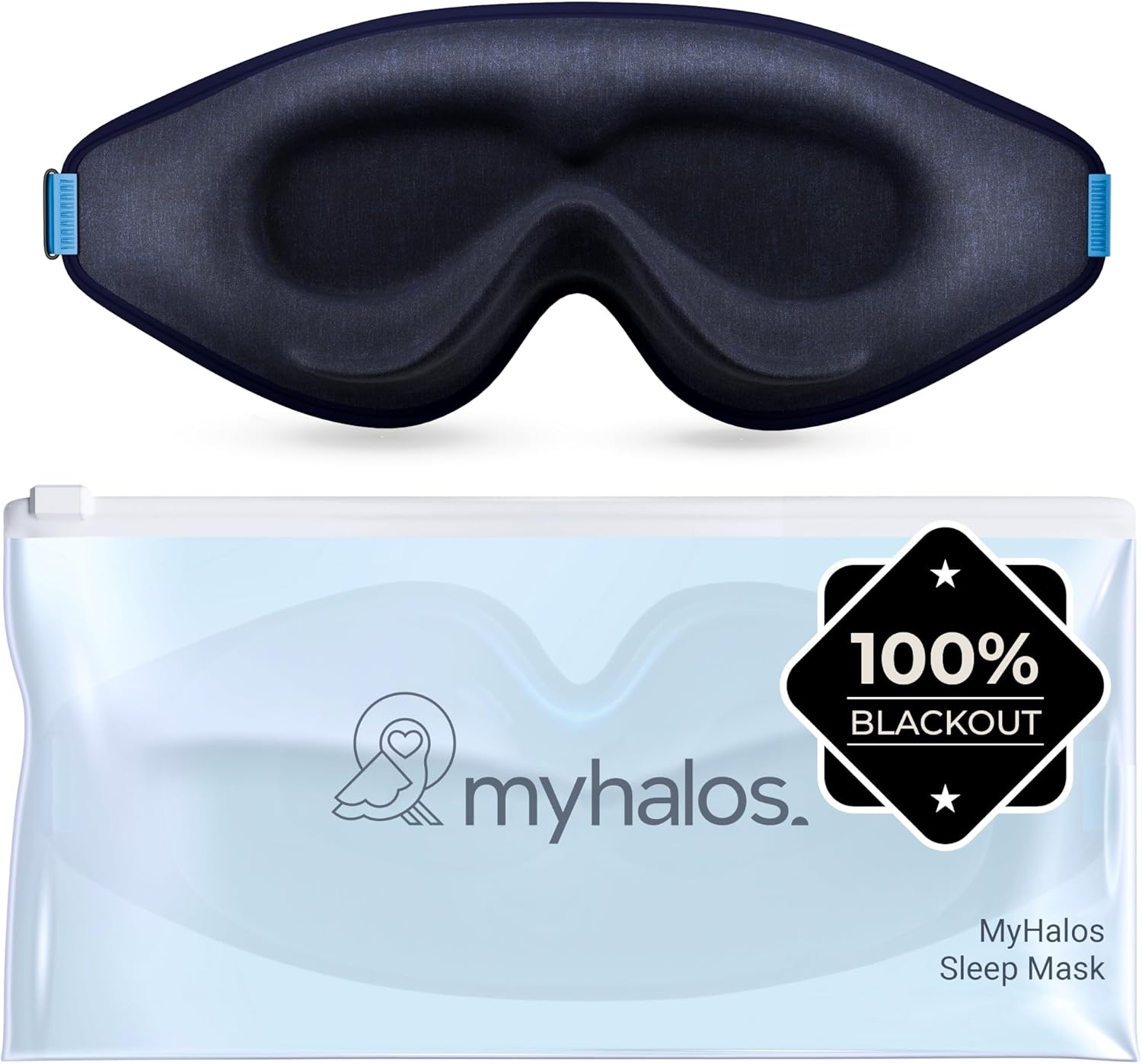 ® Sleep Mask – 3D Blackout Eye Mask for Women & Men, Side Sleepers, Zero Pressure Memory Foam Eyelash Friendly, Breathable,Award-Winning Sleep Aid for Travel (Black, 1 Count (Pack of 1)