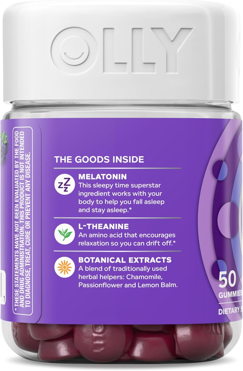 Restful Sleep Gummy Supplement with Melatonin & L-Theanine Chamomile, Blackberry Zen, 50 Gummies (25 Day Supply) Supports a Healthy Sleep Cycle* (Packaging May Vary)