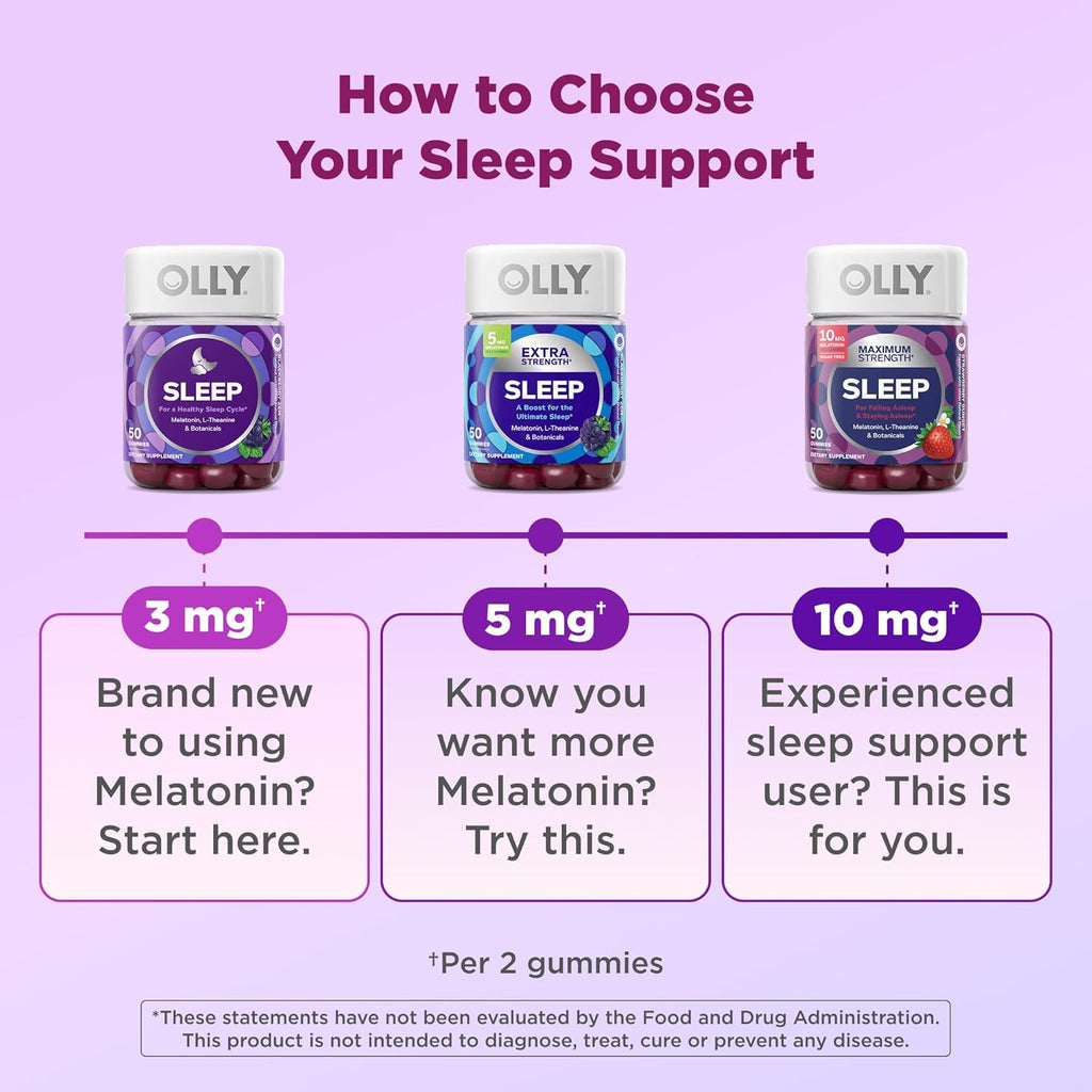 Restful Sleep Gummy Supplement with Melatonin & L-Theanine Chamomile, Blackberry Zen, 50 Gummies (25 Day Supply) Supports a Healthy Sleep Cycle* (Packaging May Vary)