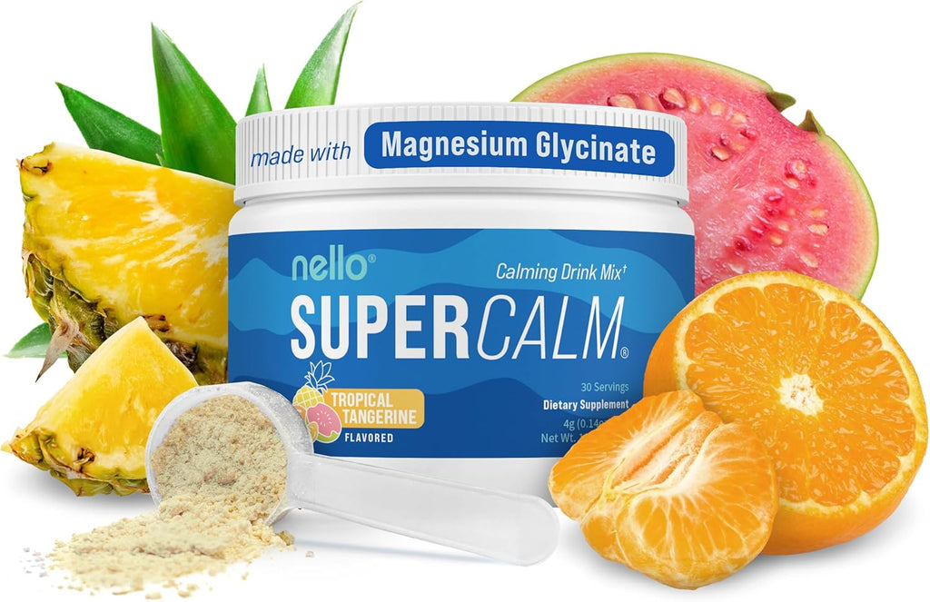 Supercalm Powdered Drink Mix, Cortisol Reducer and Sleep Aid Supplement, L Theanine, Ksm-66 Ashwagandha, Magnesium Glycinate, Vitamin D 3, No Sugar, Non GMO, on the Go, 20 Ct, Raspberry Lemonade