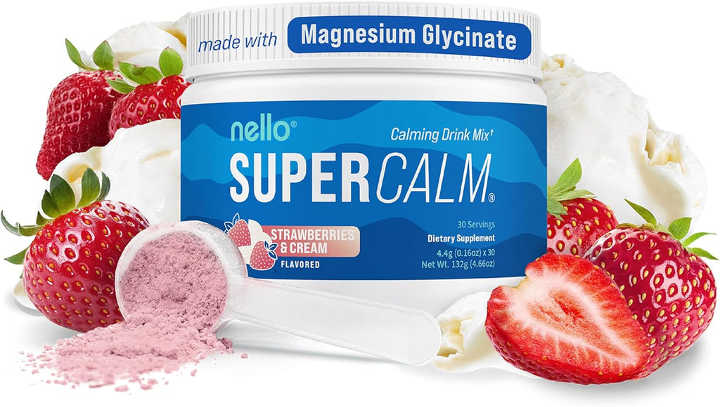 Supercalm Powdered Drink Mix, Cortisol Reducer and Sleep Aid Supplement, L Theanine, Ksm-66 Ashwagandha, Magnesium Glycinate, Vitamin D 3, No Sugar, Non GMO, on the Go, 20 Ct, Raspberry Lemonade