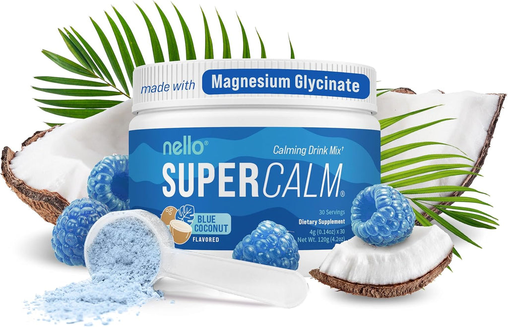 Supercalm Powdered Drink Mix, Cortisol Reducer and Sleep Aid Supplement, L Theanine, Ksm-66 Ashwagandha, Magnesium Glycinate, Vitamin D 3, No Sugar, Non GMO, on the Go, 20 Ct, Raspberry Lemonade