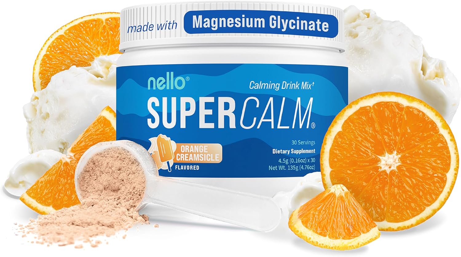 Supercalm Powdered Drink Mix, Cortisol Reducer and Sleep Aid Supplement, L Theanine, Ksm-66 Ashwagandha, Magnesium Glycinate, Vitamin D 3, No Sugar, Non GMO, on the Go, 20 Ct, Raspberry Lemonade