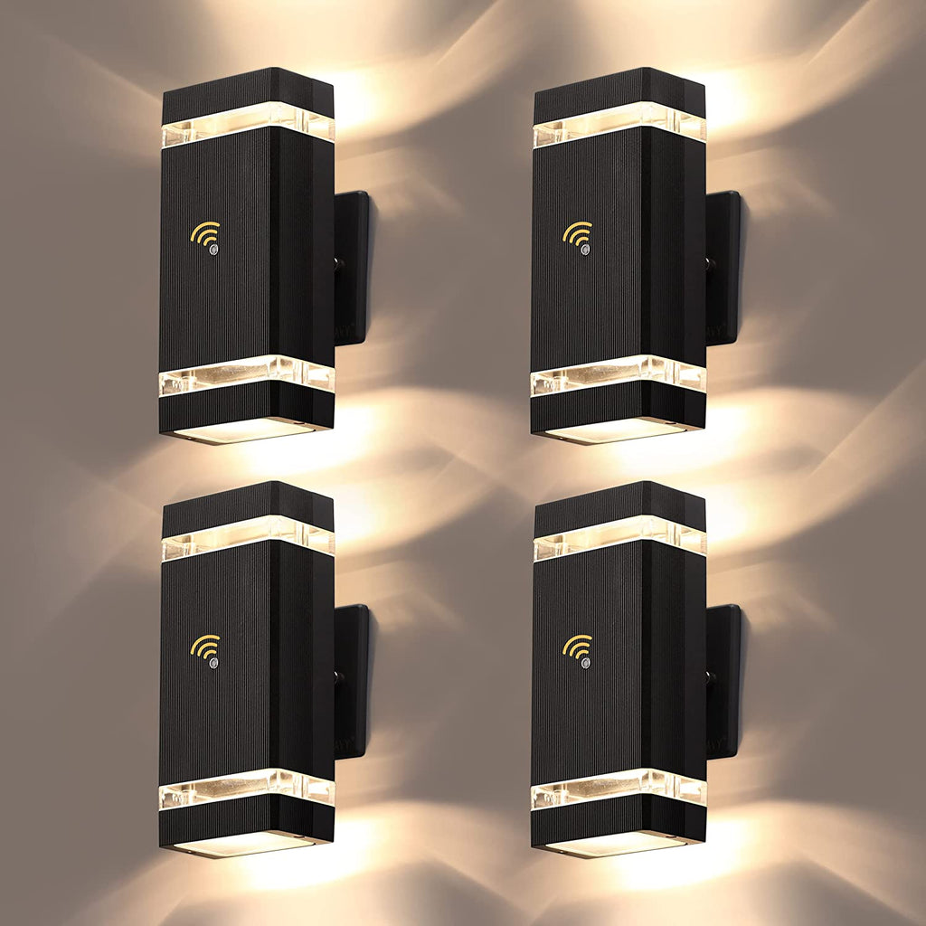 2 Pack LED Square up and down Lights Outdoor Wall Light，Body in Aluminum Waterproof Outdoor Wall Lamps，3000K 5W with Certificate ETL