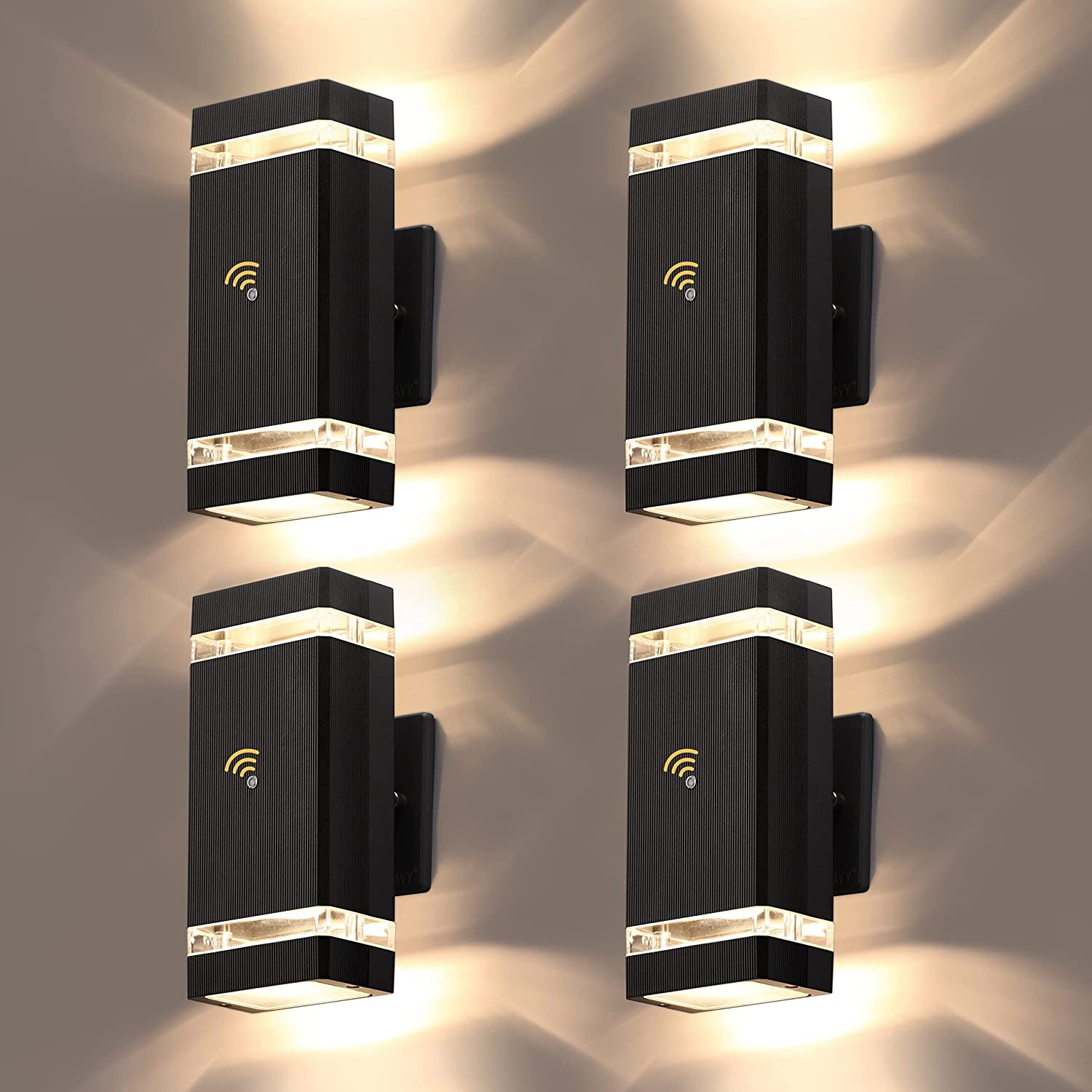 2 Pack LED Square up and down Lights Outdoor Wall Light，Body in Aluminum Waterproof Outdoor Wall Lamps，3000K 5W with Certificate ETL