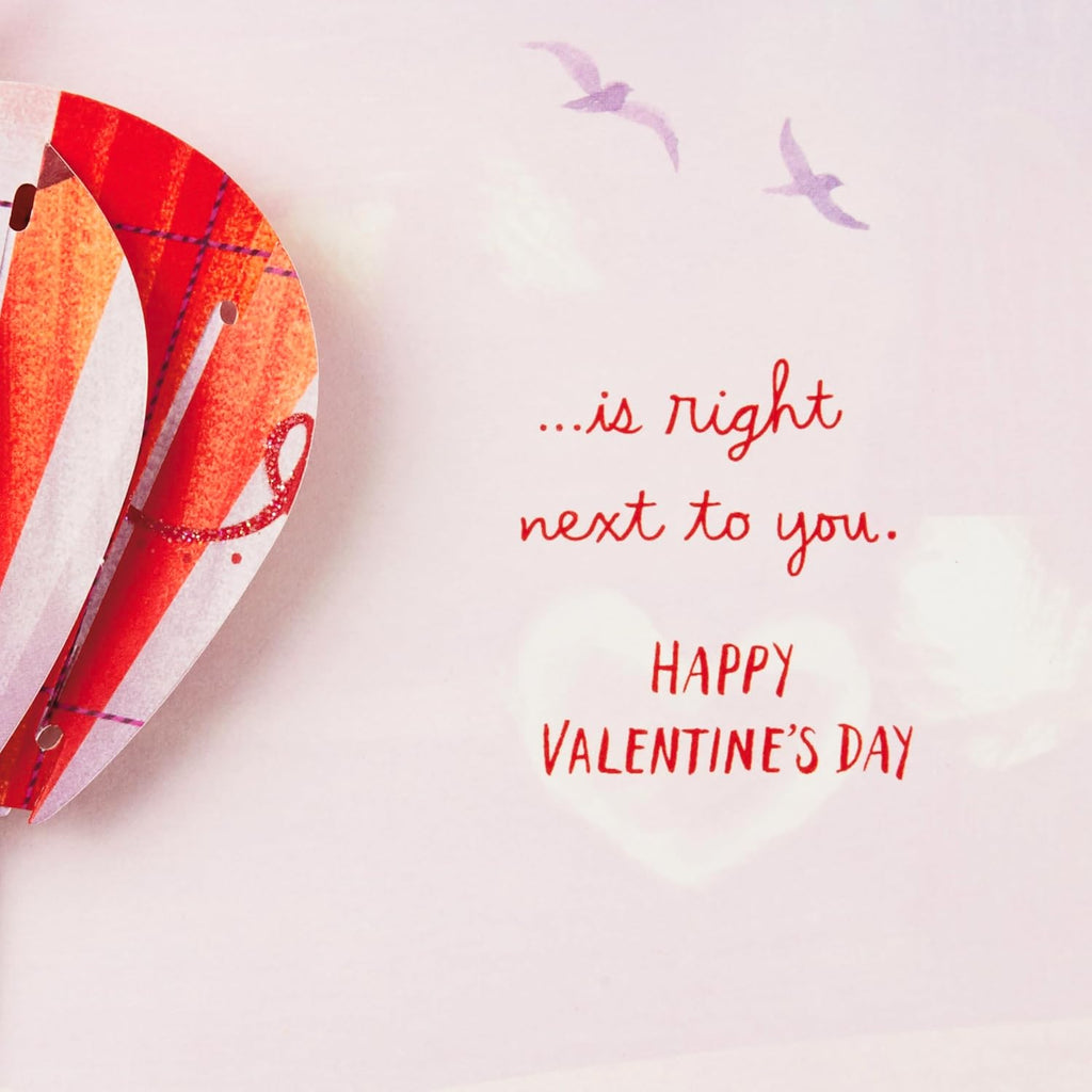 Paper Wonder Valentines Day Pop up Card for Significant Other (Hot Air Balloon Valentine)