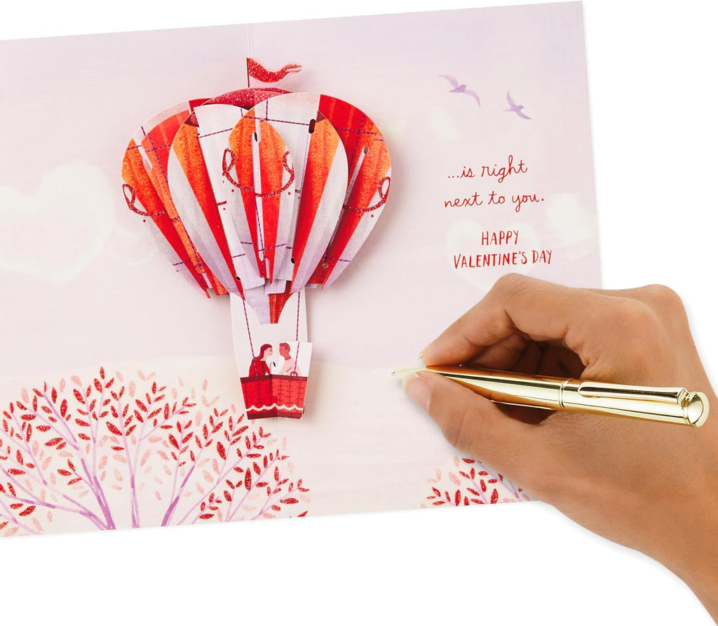 Paper Wonder Valentines Day Pop up Card for Significant Other (Hot Air Balloon Valentine)