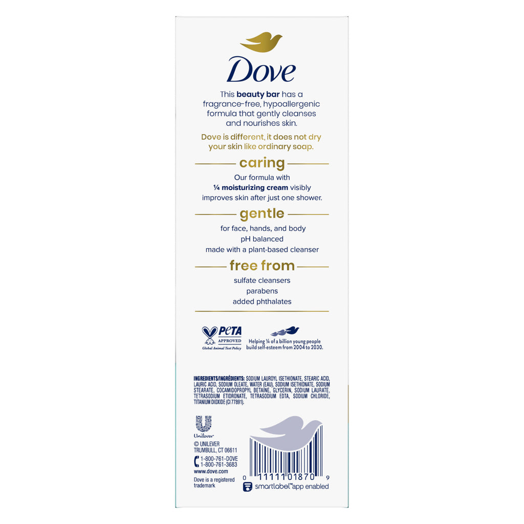 Moisturizing Beauty Bar Soap Sensitive Skin, 3.75 Oz, 16 Bars