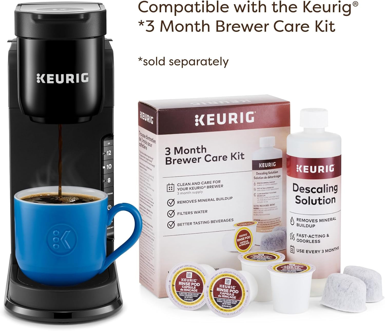 K-Express Single Serve Coffee Maker – Strong Brew Option, 42Oz Reservoir, Sleek Design for Holiday Hosting & Gifting, Black