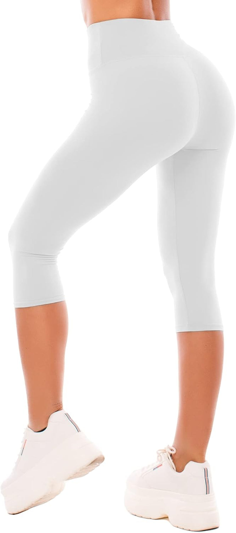 High Waisted Leggings for Women - Full Length Capri Buttery Soft Yoga Pants for Workout Athletic